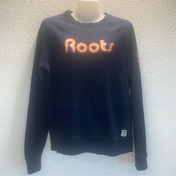 Roots Tops - Roots Woman S Navy Blue Rainbow Pride Crewneck Sweatshirt